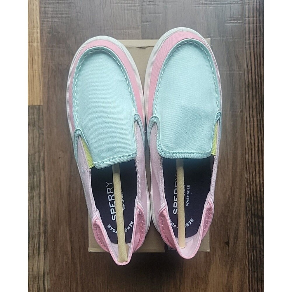 Sperry Salty Washable Girl's Size 2 Multicolor Everyday Slip On Boat Shoe New